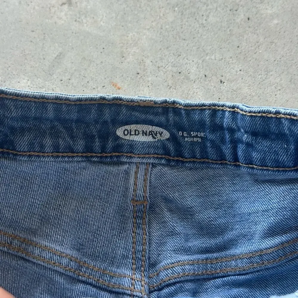 Old Navy OG High Rise Distressed Denim Jean Shorts Size 6
